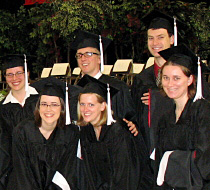 Members of the class of 2007 at graduation