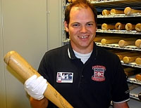 Greg Vadney working at his internship with the Baseball Hall of Fame