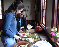 Gretchen and first-year Amy Gundrum at the Farmer's Museum