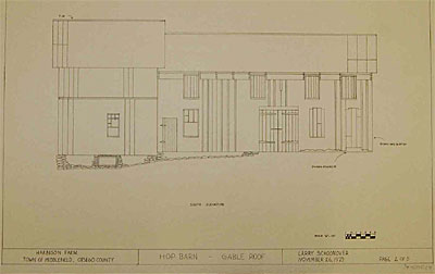 Hop barn drawing