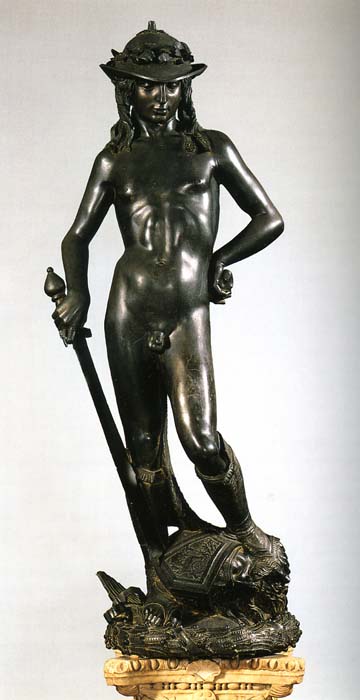 bronze statue of figure